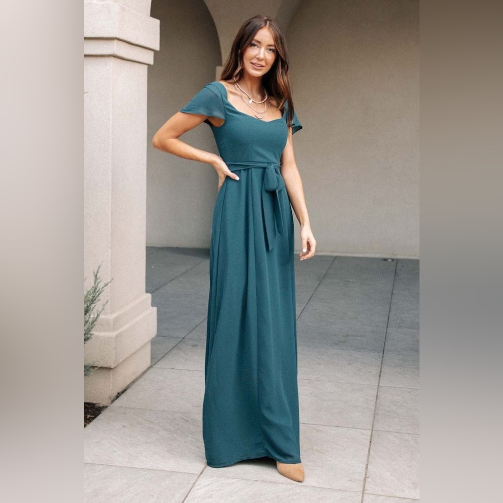 Bohme Florence Sweetheart Maxi Dress in Emerald